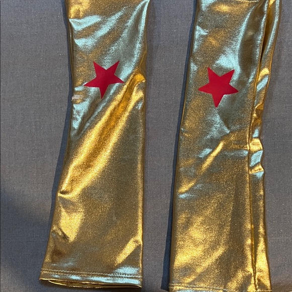 Windsor Gold and Red Zippered Wonder Woman/Lady Justice Star Print Metallic Body - Picture 4 of 7